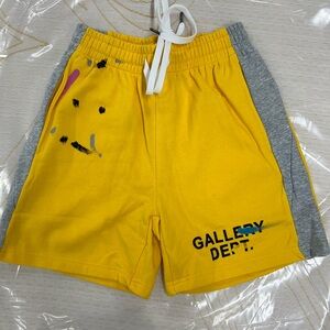 Gallery Dept Yellow and Gray Artistic Shorts